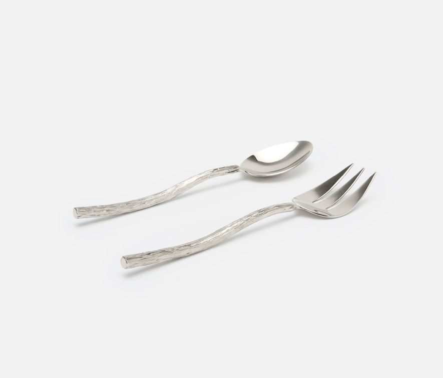 Danele Polished Silver 2-Piece Serving Set