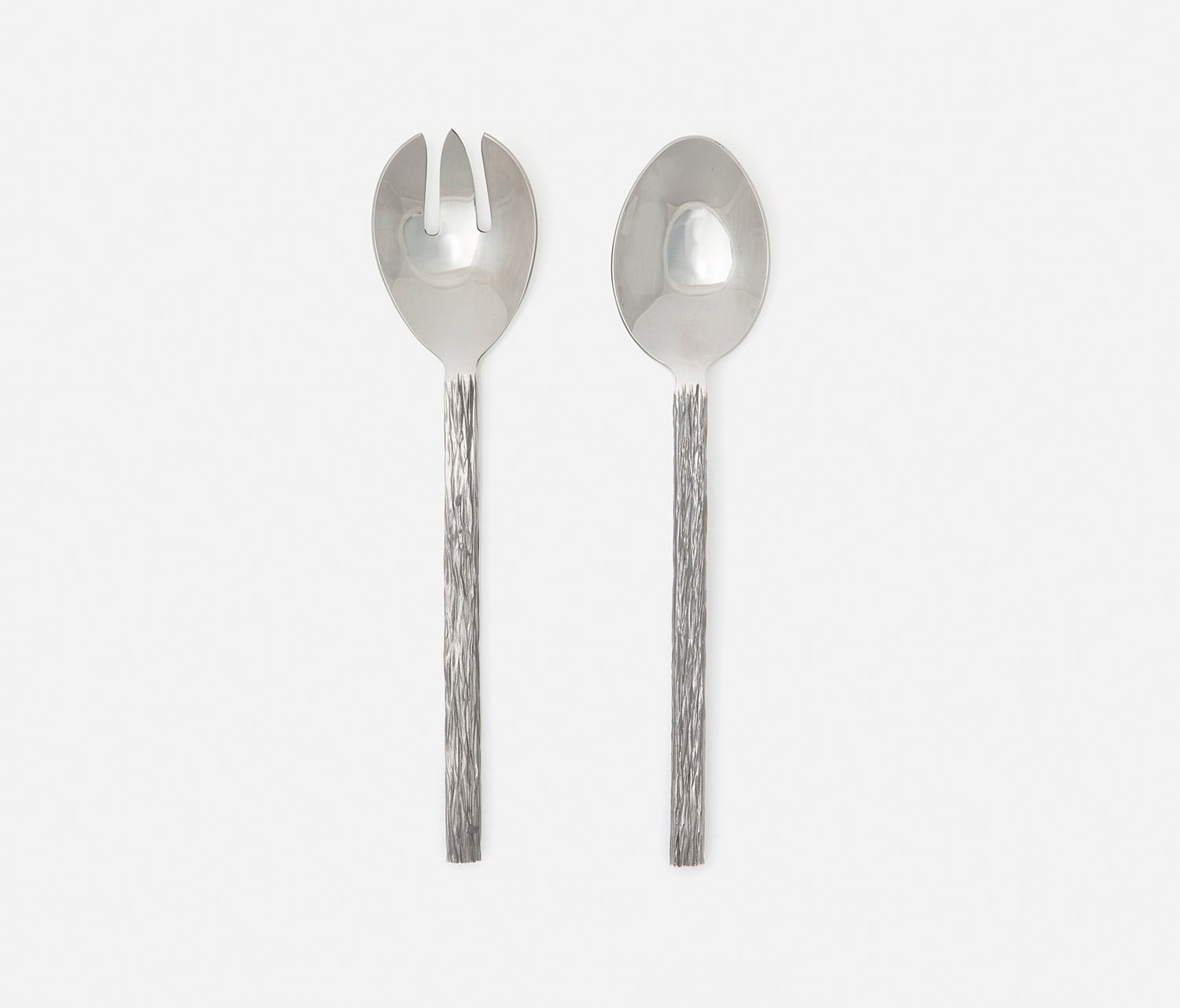 Harrison Silver Faux Bois 2-Piece Serving Set