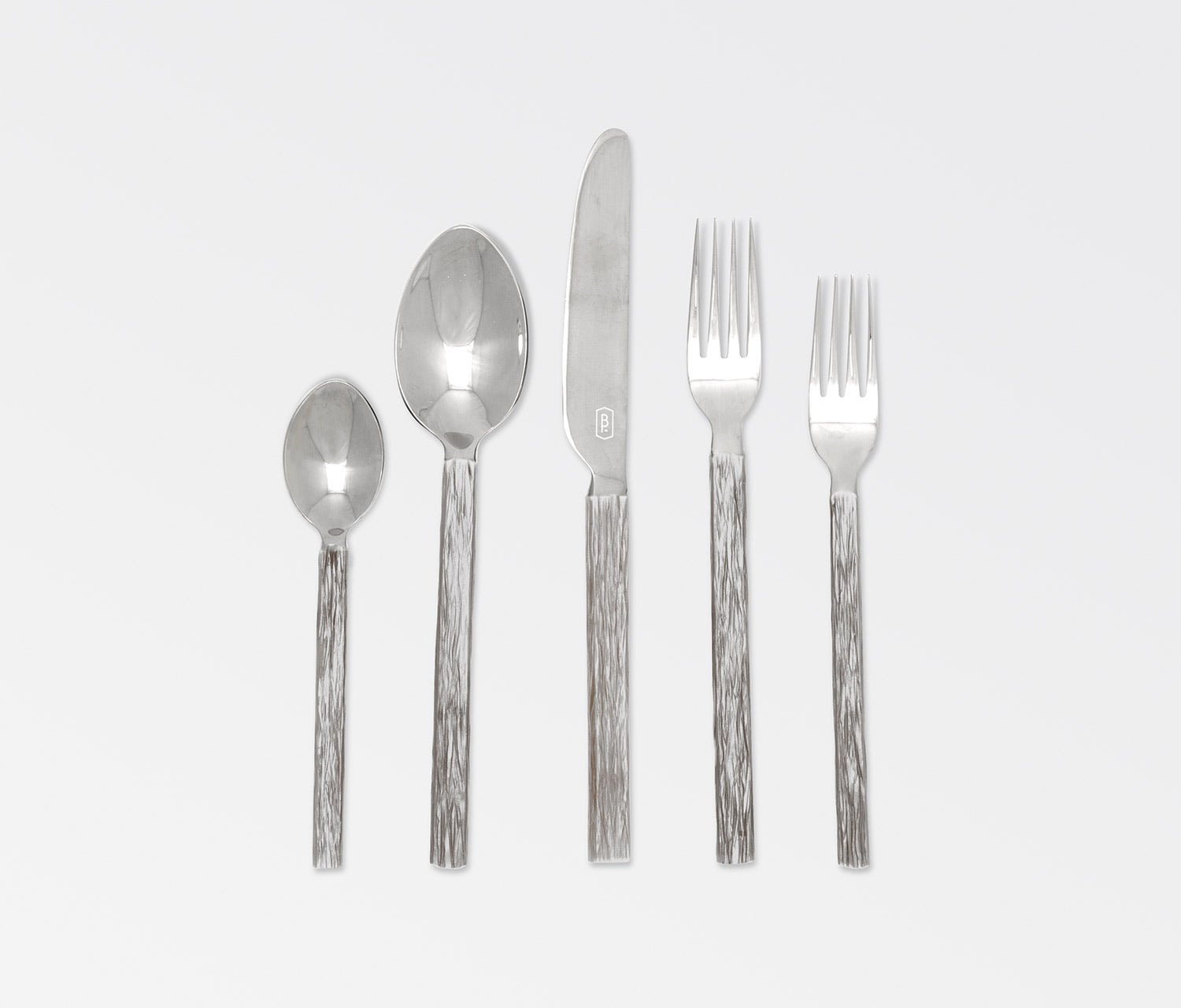 Harrison Silver Faux Bois Flatware Set