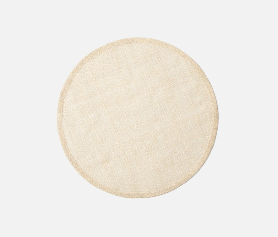 June Flax Round Placemat, Set of 4