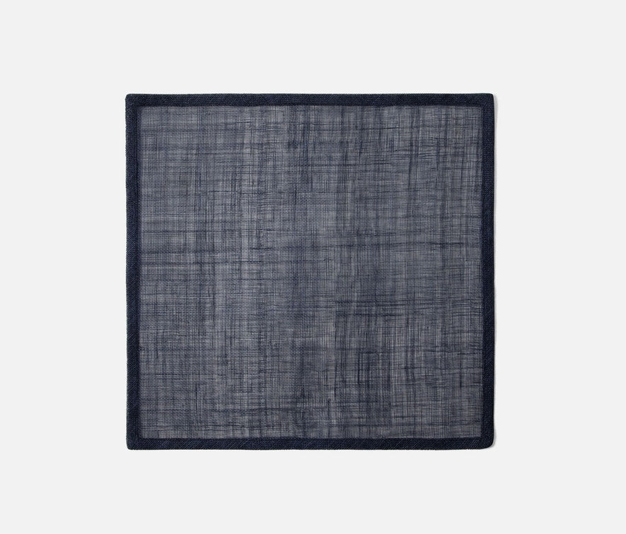 June Dark Navy Square Placemat, Set of 4