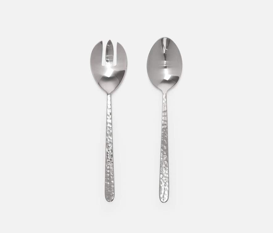 Zora Silver 2 Piece Serving Set