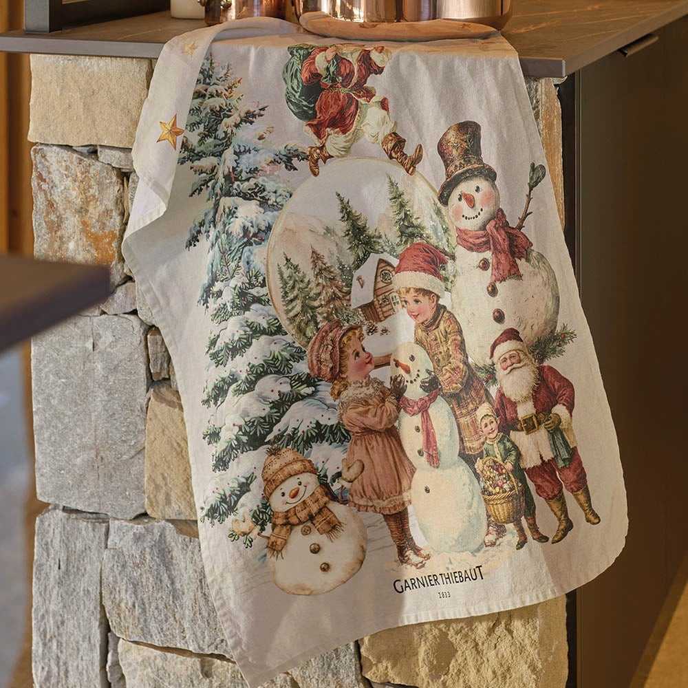 Bonhommes De Neige Vintage Kitchen Towel