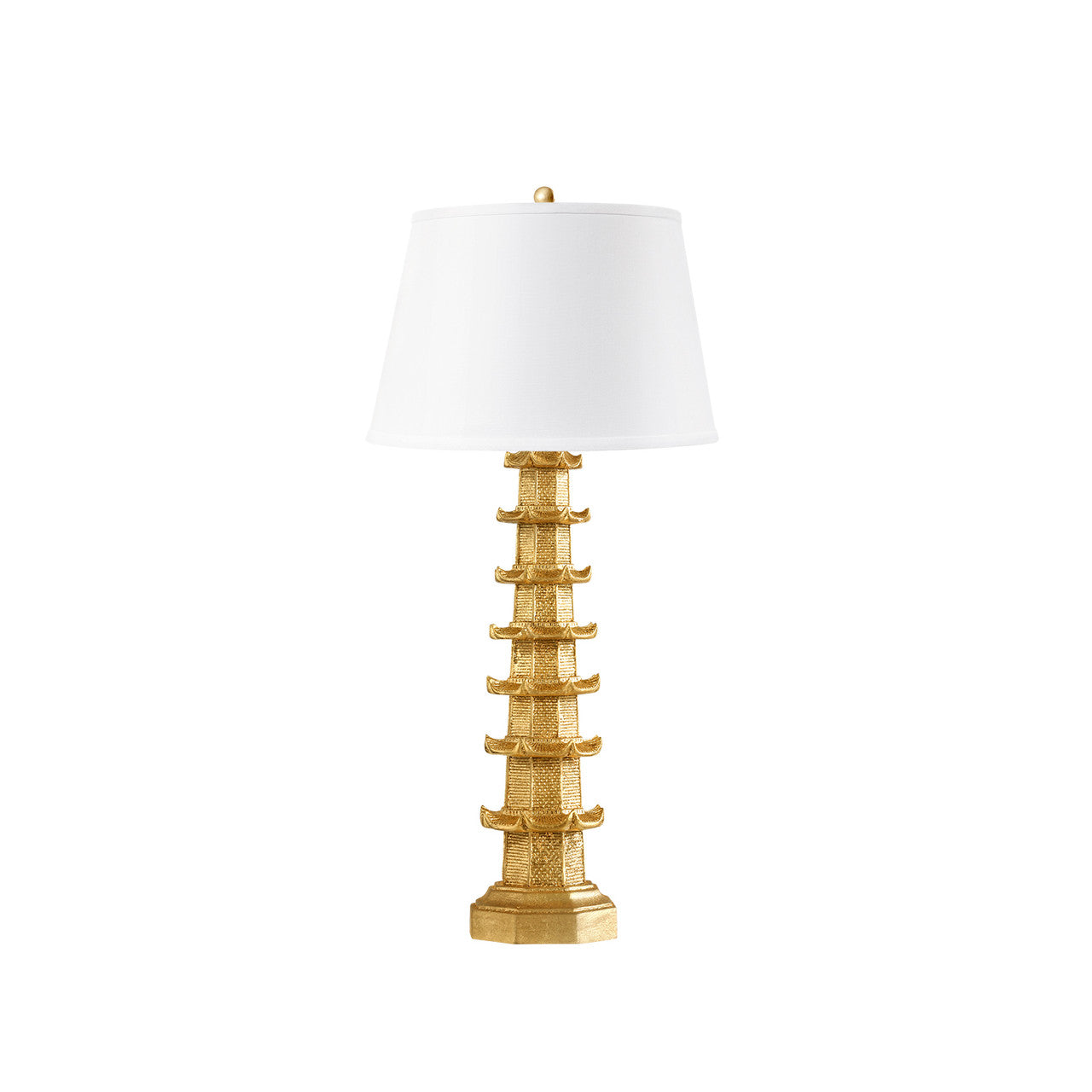 Brighton Table Lamp, Gold Leaf
