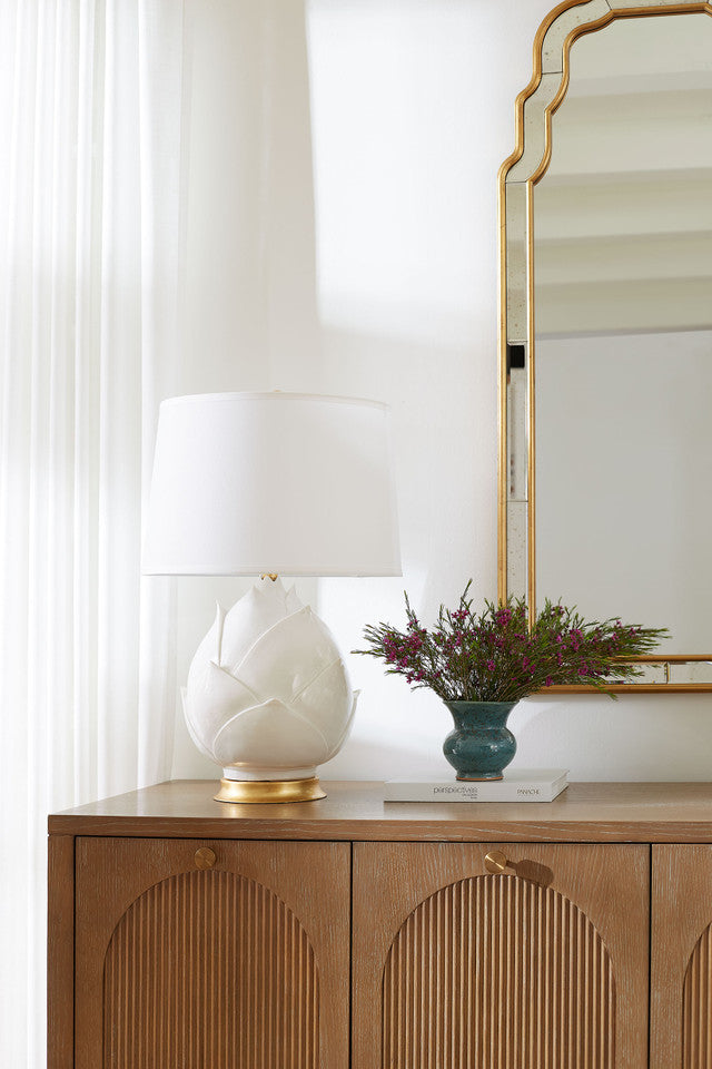 Budding Table Lamp, Blanc de Chine