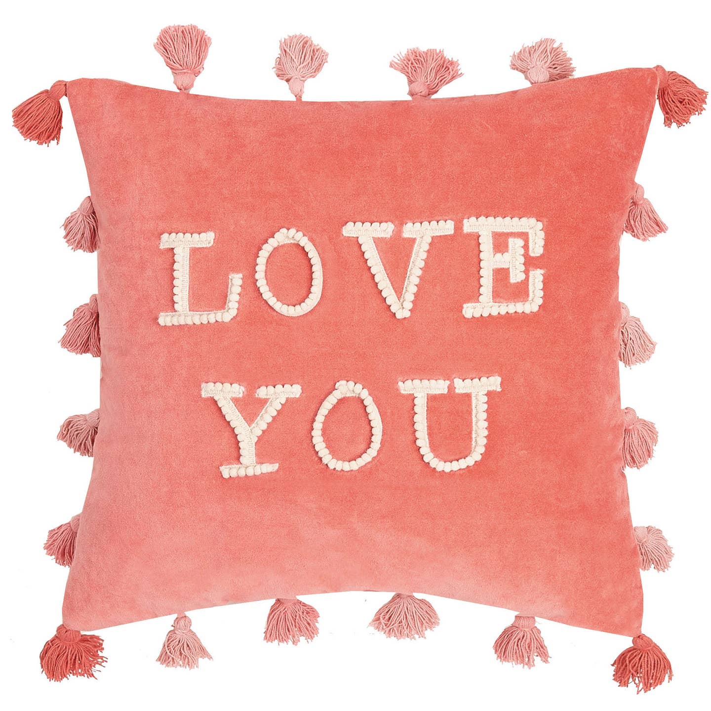 Love You Embroidered Pillow