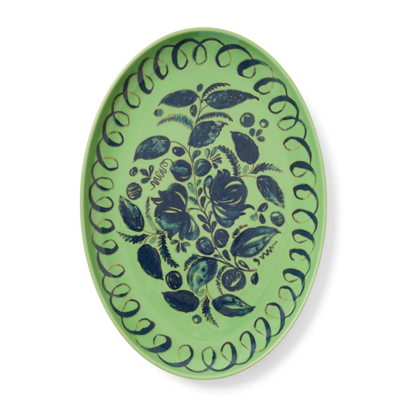Amalfi Oval Tray, Green