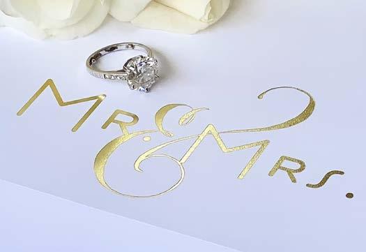 Gold Foil Mr & Mrs Notepad