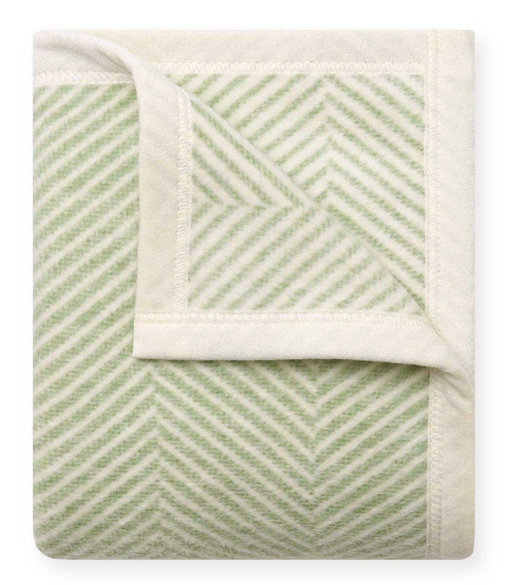 Harborview Herringbone Sprout Green Mini Blanket