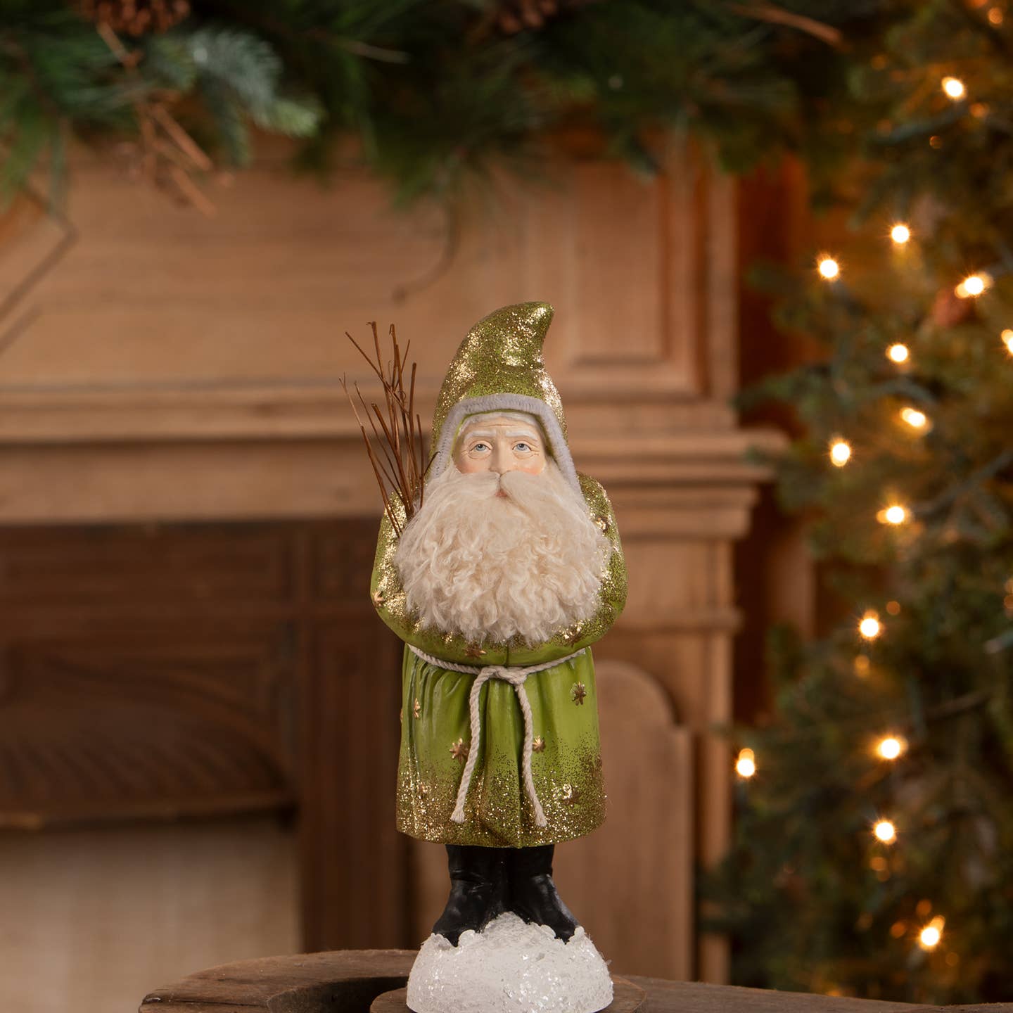 Nostalgic Green Belsnickle Santa