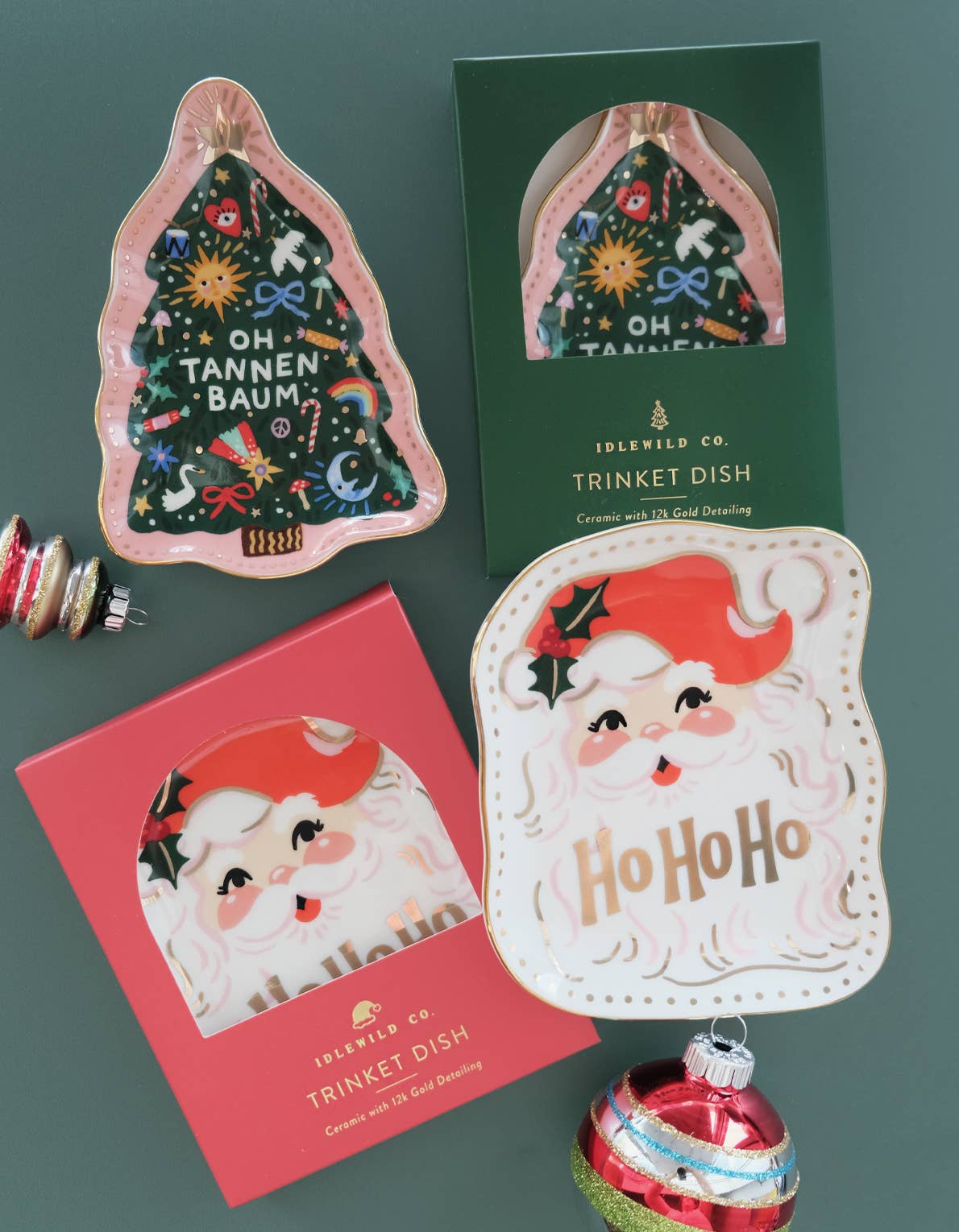 Christmas Santa Porcelain Trinket Tray