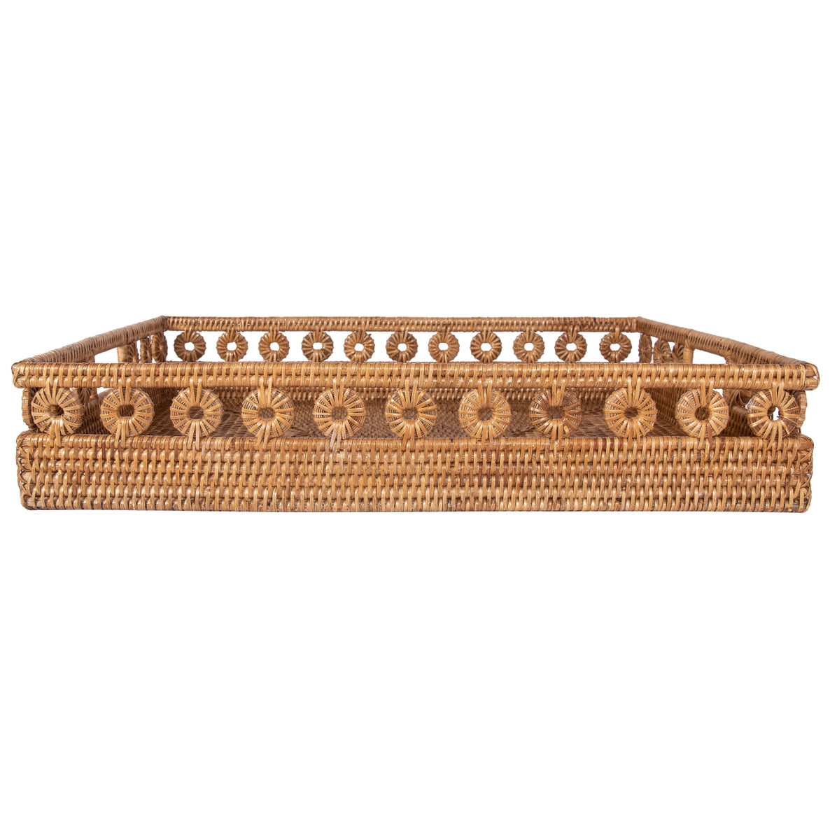 Diana Deep Rectangular Rattan Tray