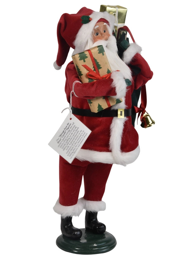 Byers Choice Message Red Velvet Santa