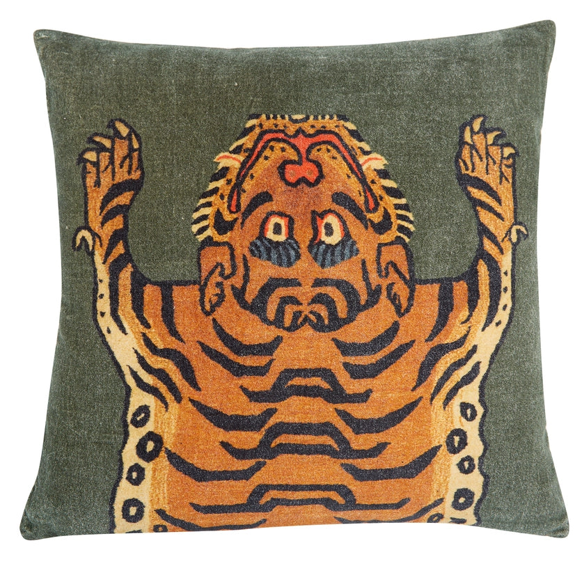Tibetan Tiger Cushion, 22 x 22