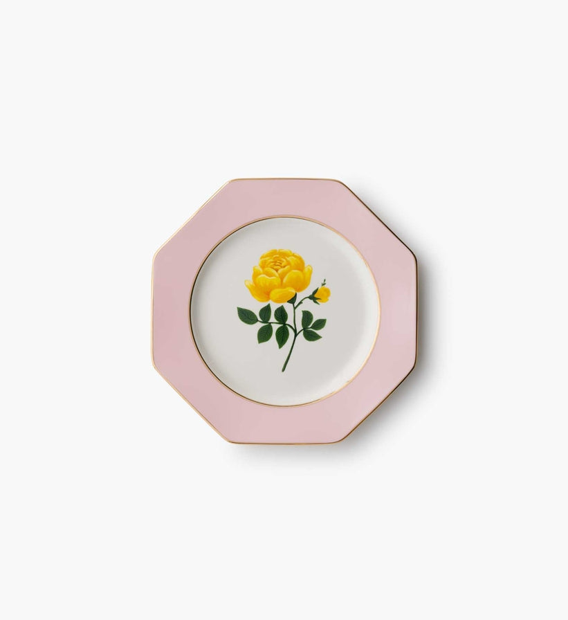 Roses Porcelain Dessert Plate Set