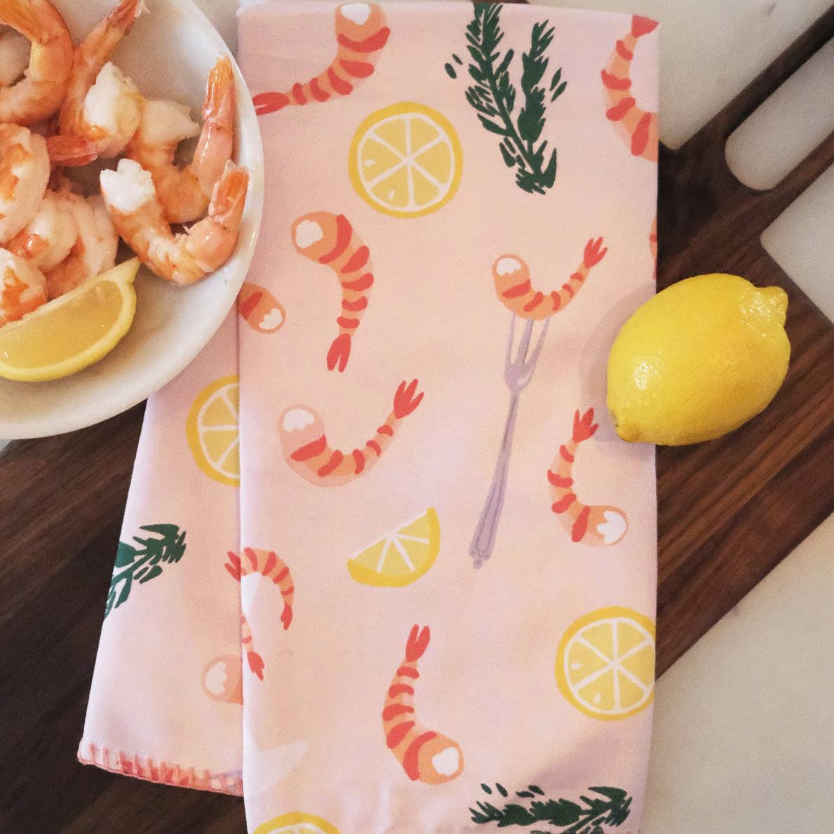 Shrimp Tea Towel