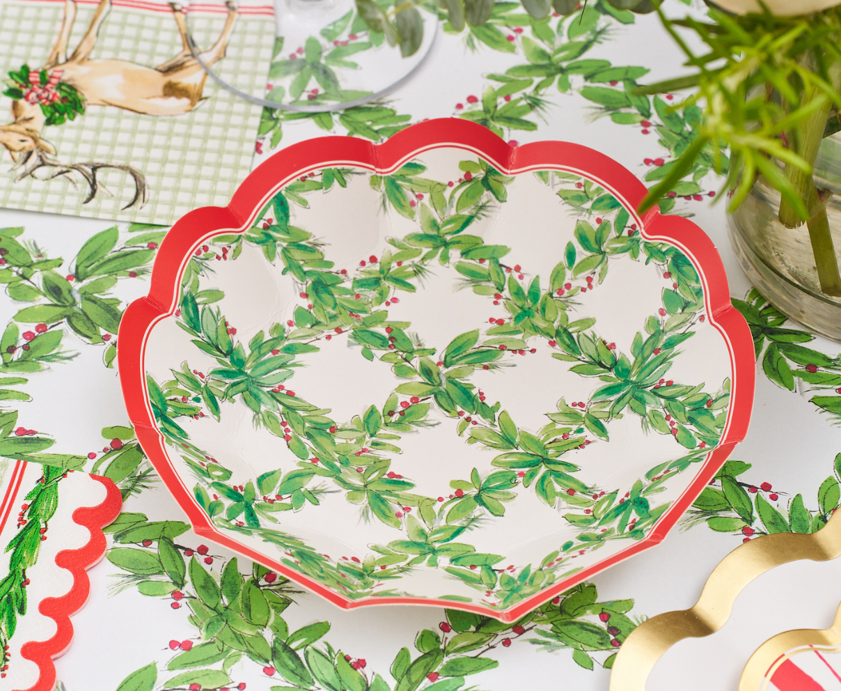 Holly Berry Appetizer/Dessert Bowls, Package of 8