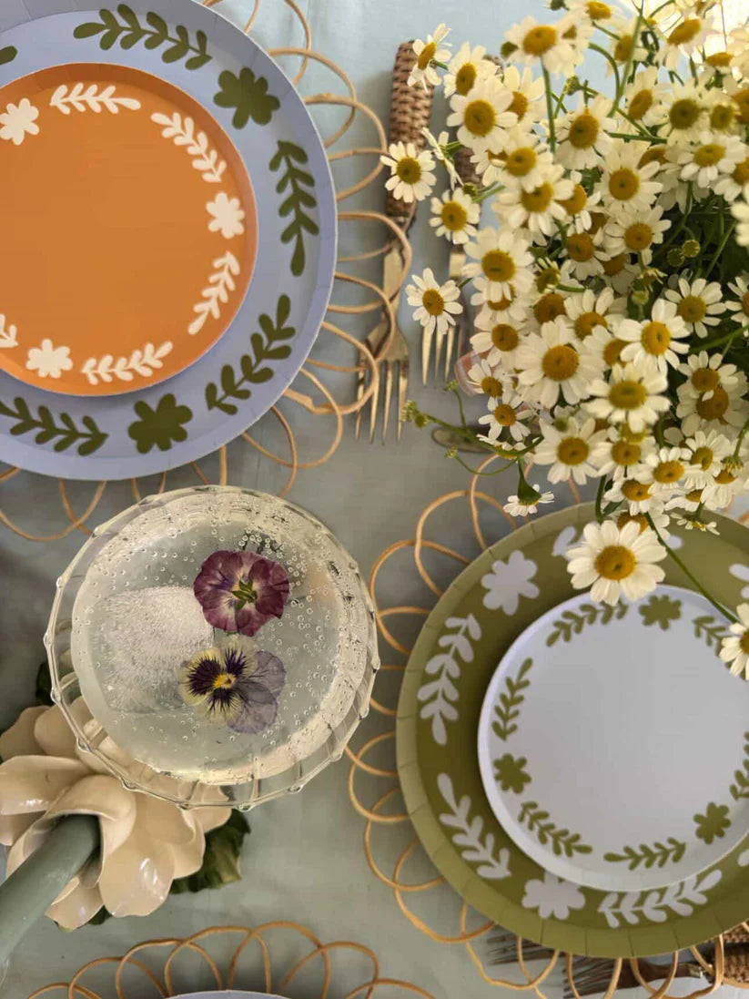 Casa Hors d'Oeuvres Paper Plate Set, Cielo