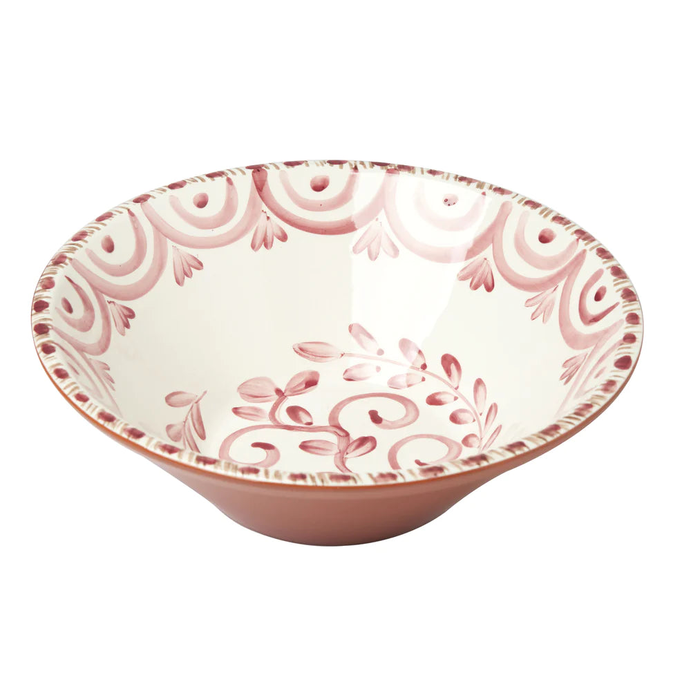Large Pink and White Bowl