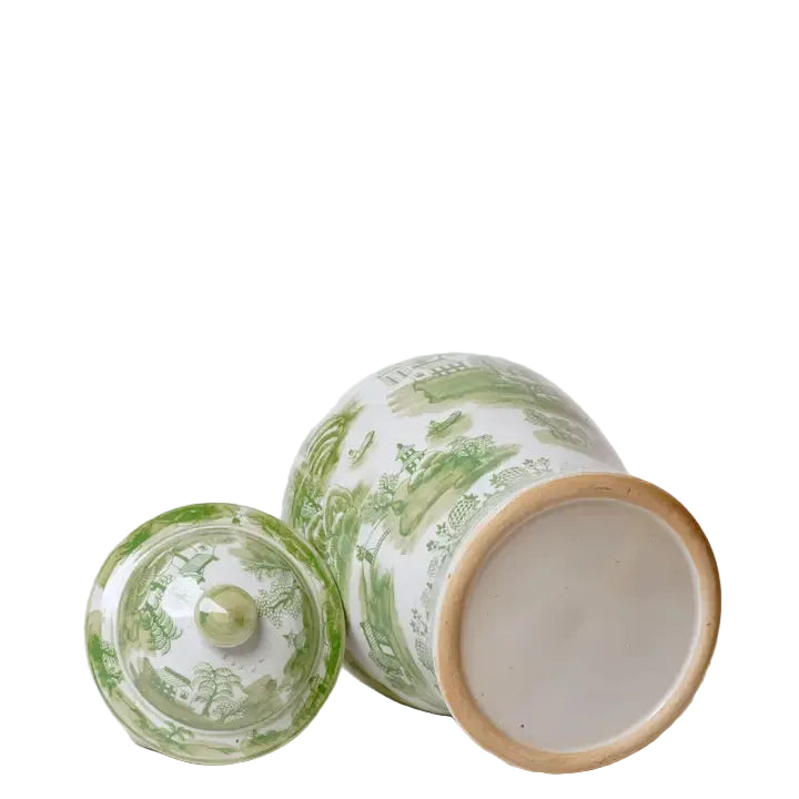 Apex Willow Ware Porcelain Temple Jar