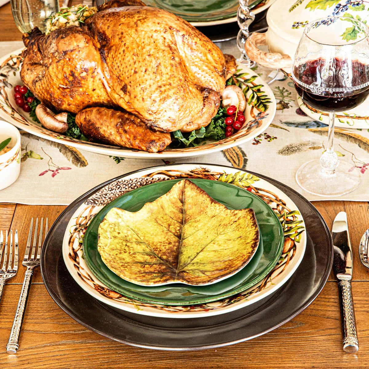 Juliska Forest Walk Leaf Assorted Plates, Set of 4