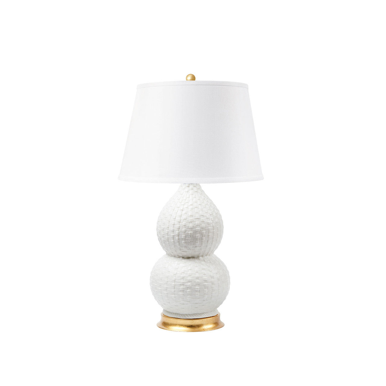 Charlotte Table Lamp, with Gold, Blanc de Chine