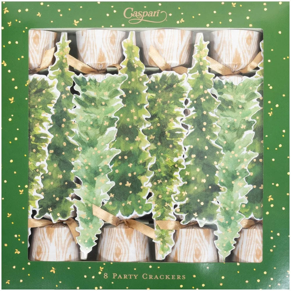 Caspari White Christmas Crackers, Box of 8