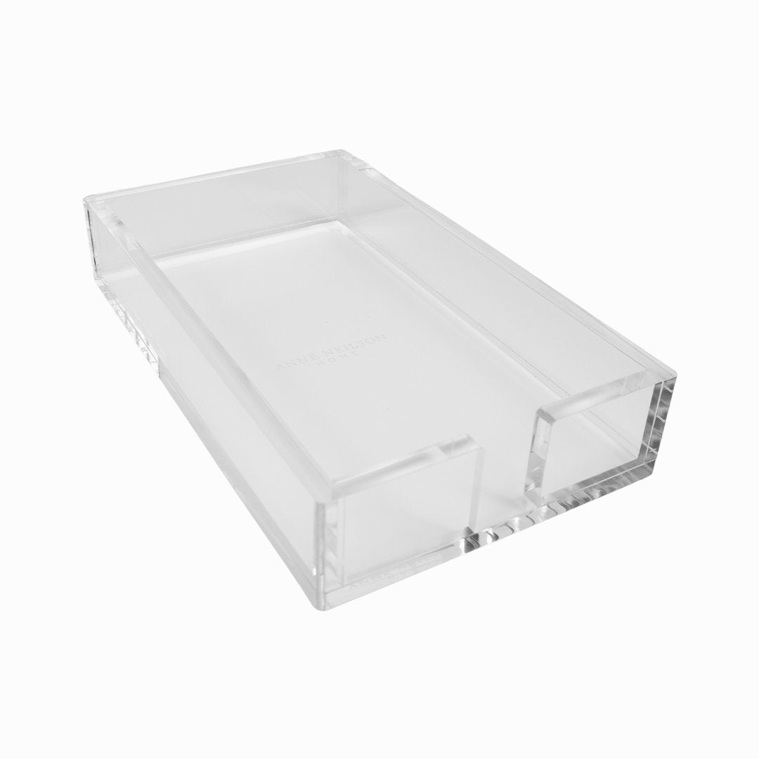 Acrylic Guest Towel Tray, Clear