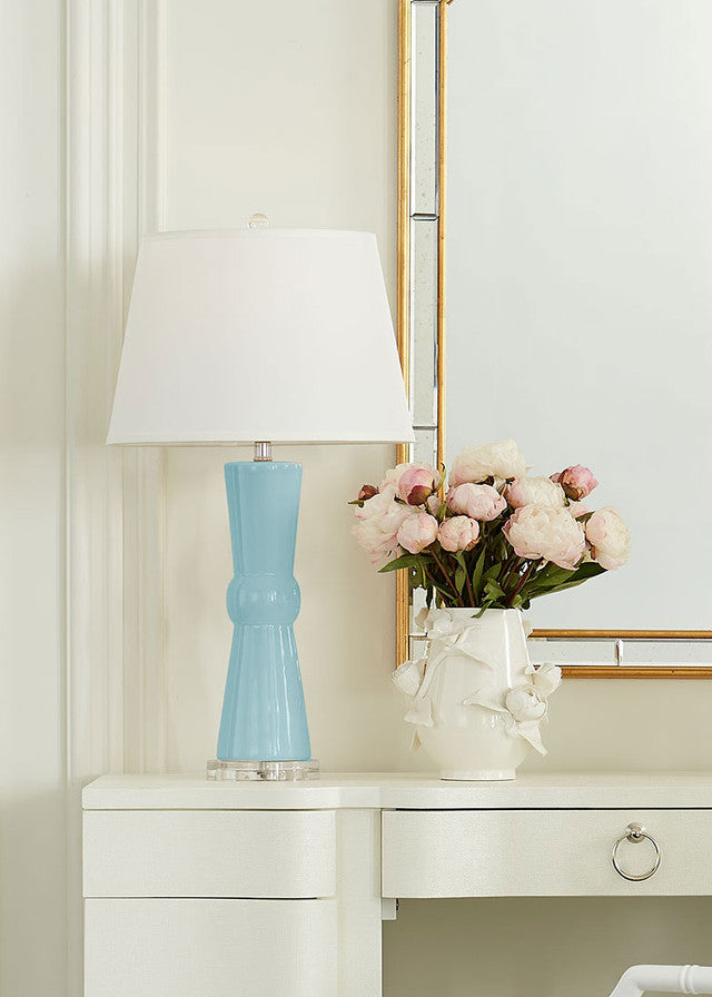 Clarissa Table Lamp, Light Turquoise