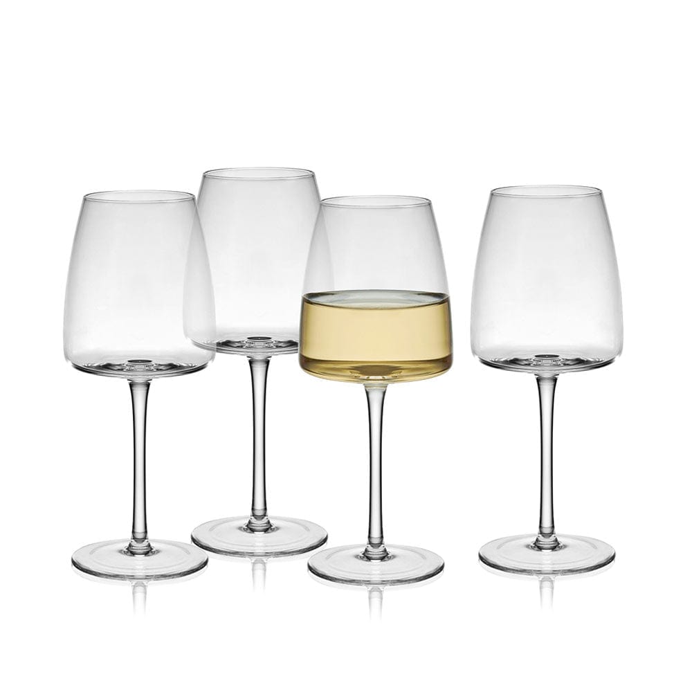 Cora White Wine Glasses, Set of 4