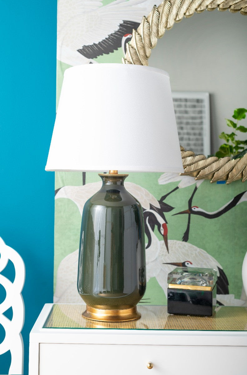 Carolyn Table Lamp, Olive Green
