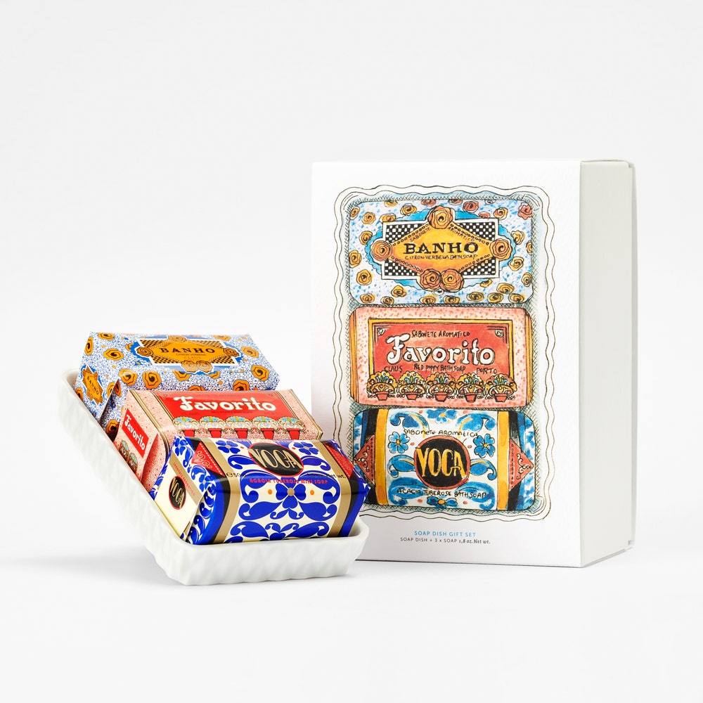 Claus Porto Deco Mini Soaps & Dish Gift Set