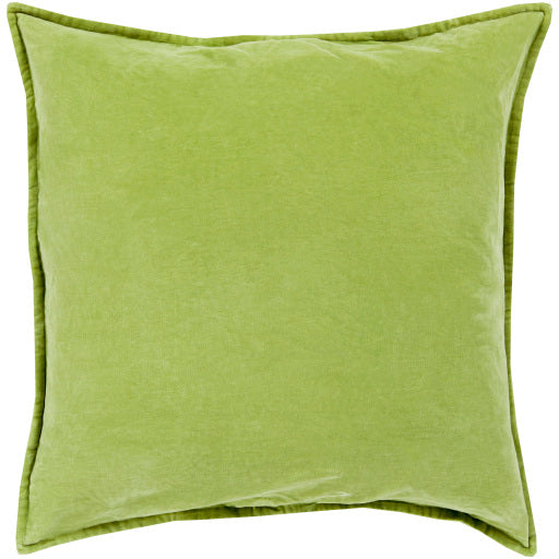 Classic Citron Cotton Velvet Pillow, Multiple Sizes