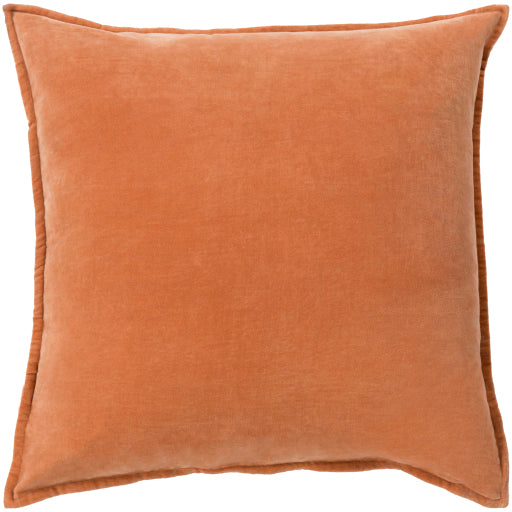 Classic Clementine Cotton Velvet Pillow, Multiple Sizes