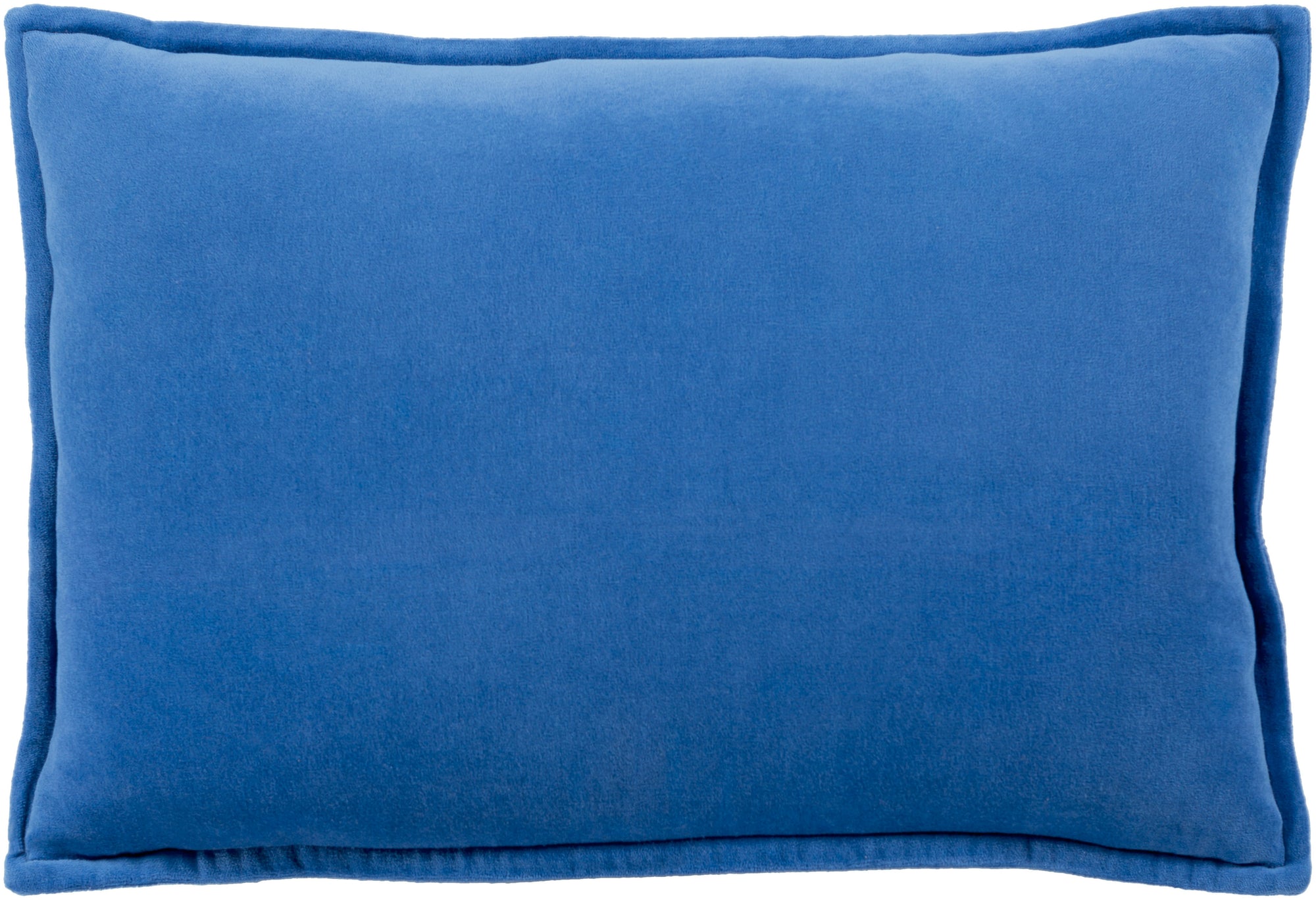 Classic Lapis Cotton Velvet Pillow, Multiple Sizes