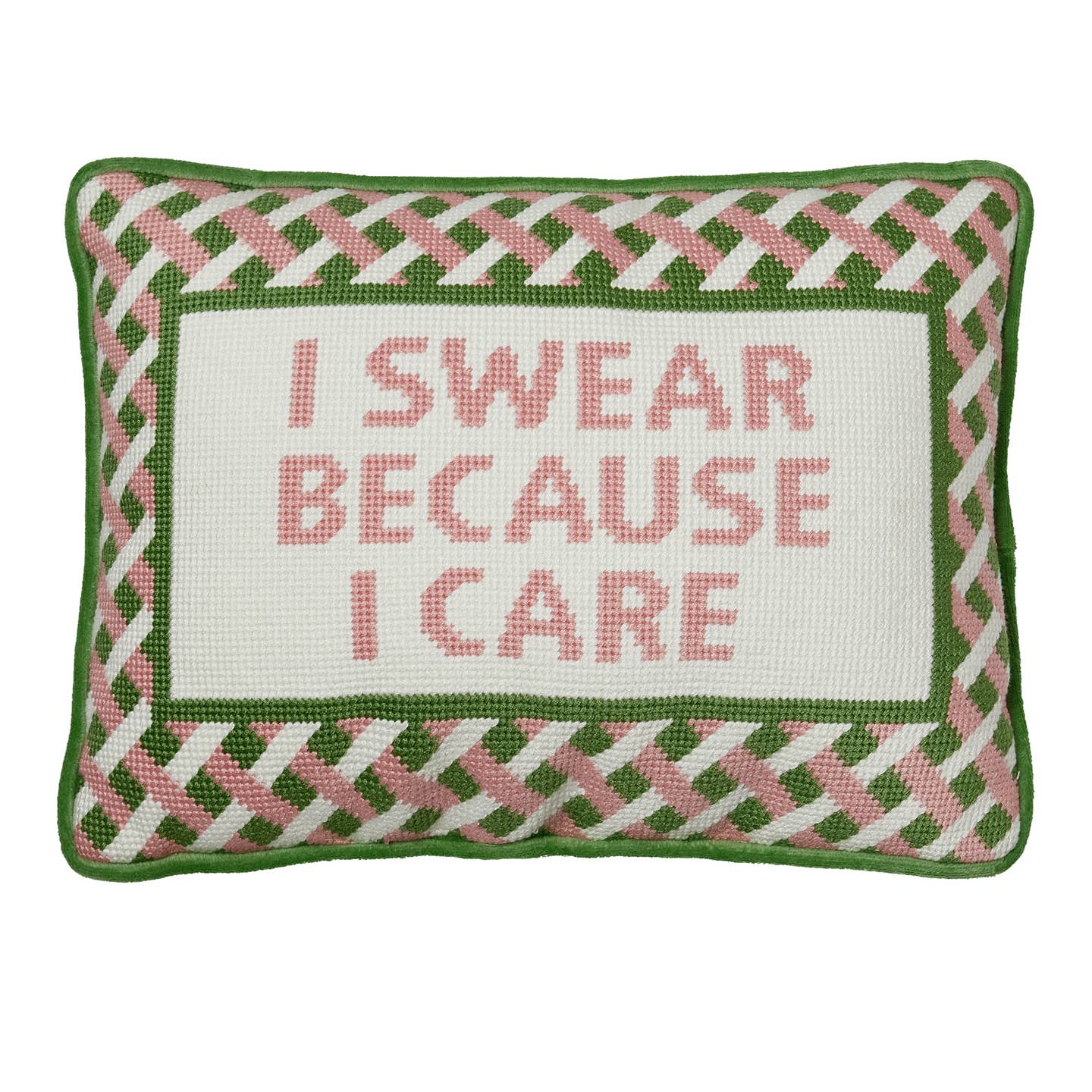 I Swear Needlepoint Pillow