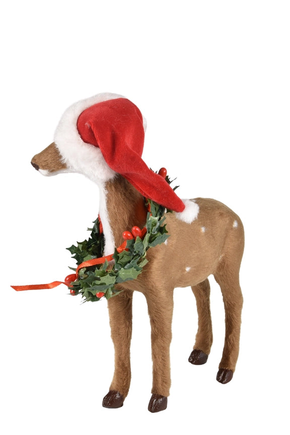 Byers Choice Reindeer with Wreath