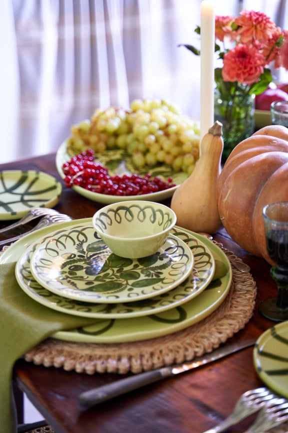 Amalfi Dessert Plate, Lime