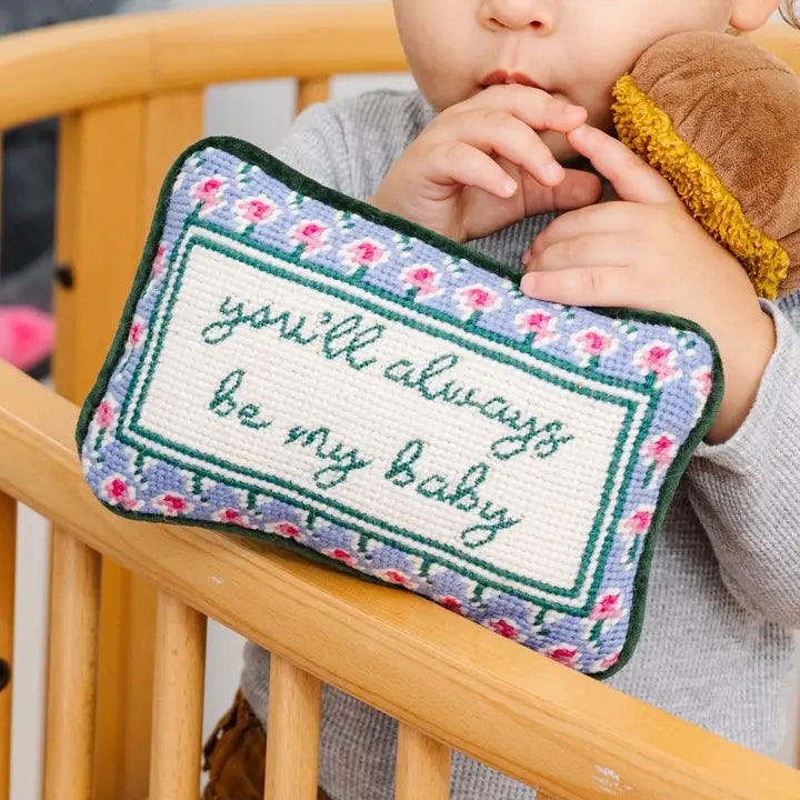 Be My Baby Mini Needlepoint Pillow