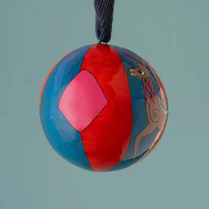 Reindeer Carousel Handpainted Ornament