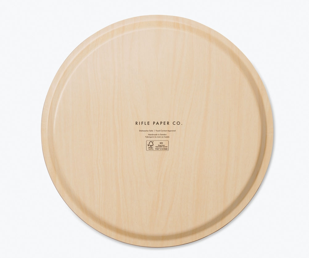 Strawberry Fields Bent Ply Round Tray