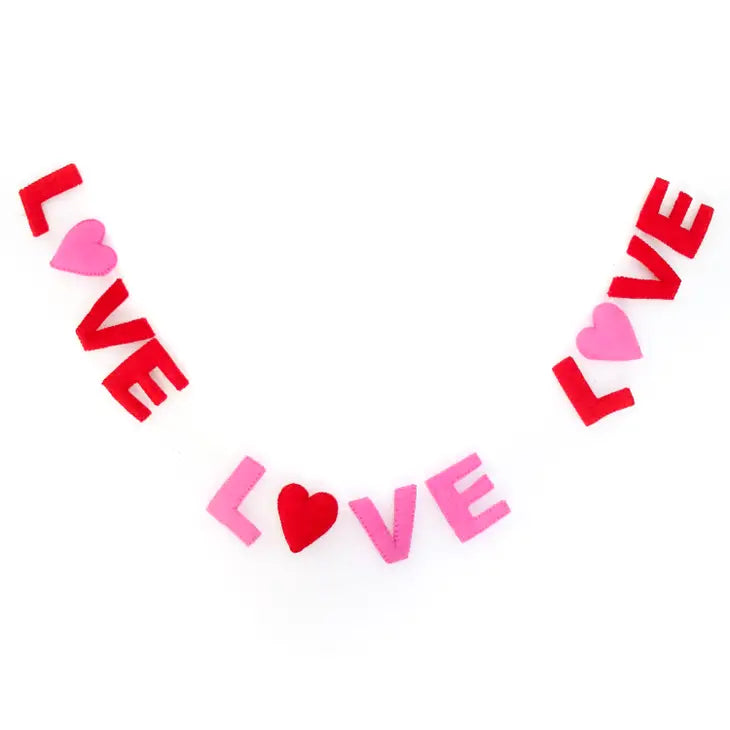 Valentine's Love Love Love Felt Garland