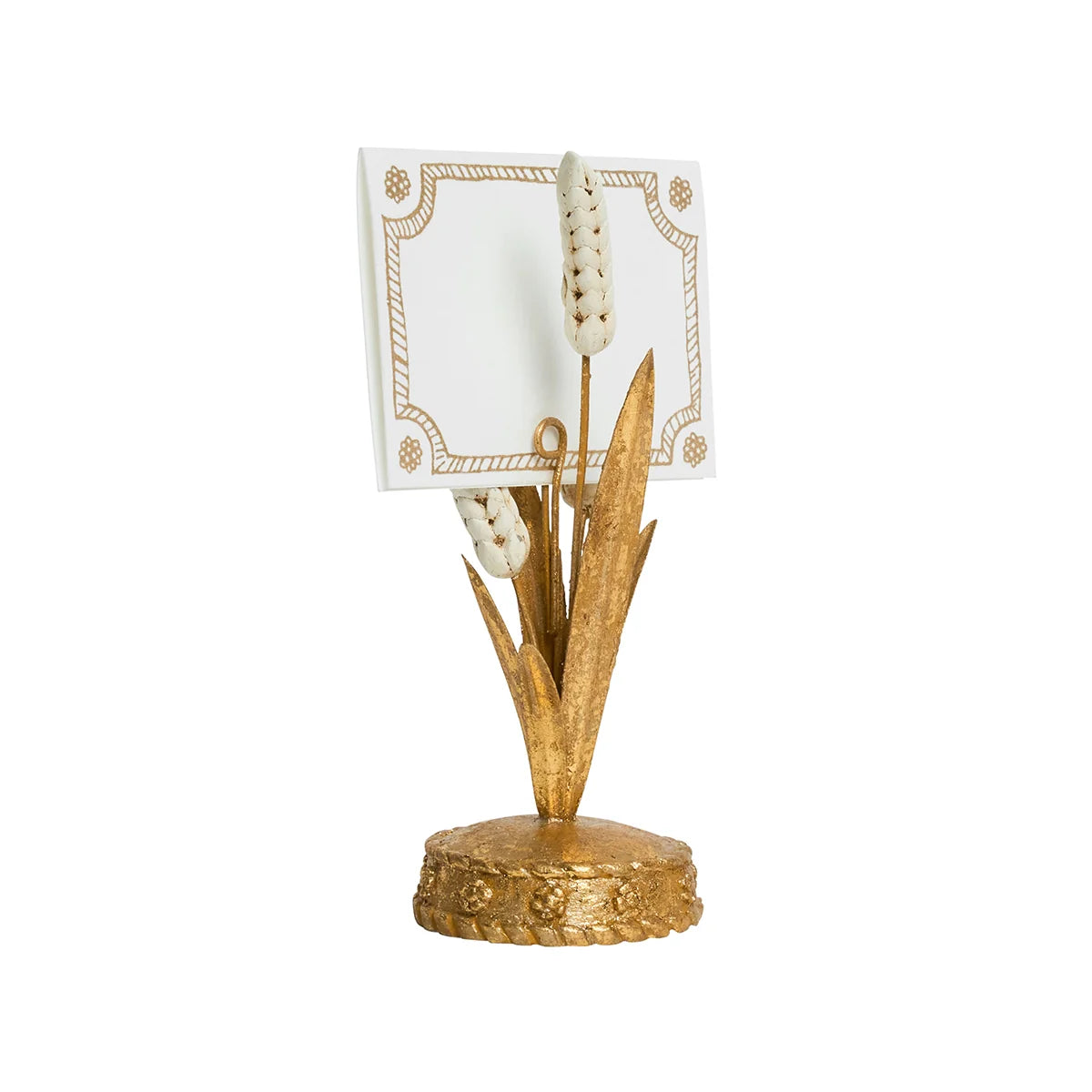 Juliska Forest Walk Wheat Place Card Holder, Gold
