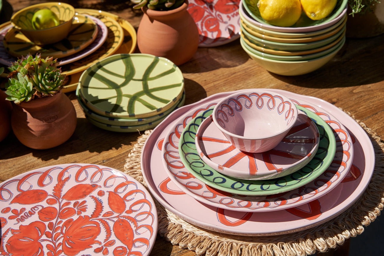 Amalfi Dessert Plate, Pink