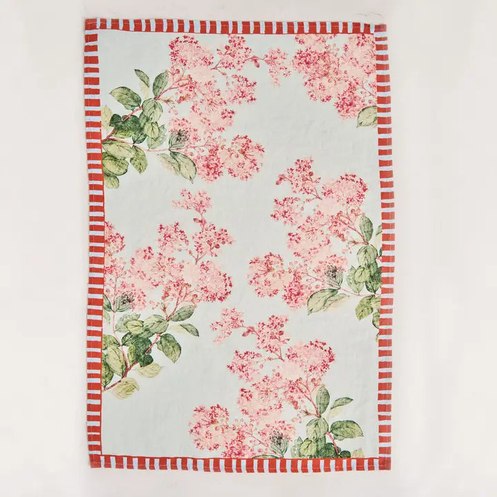 Hydrangea Branch Tea Towel, Sky
