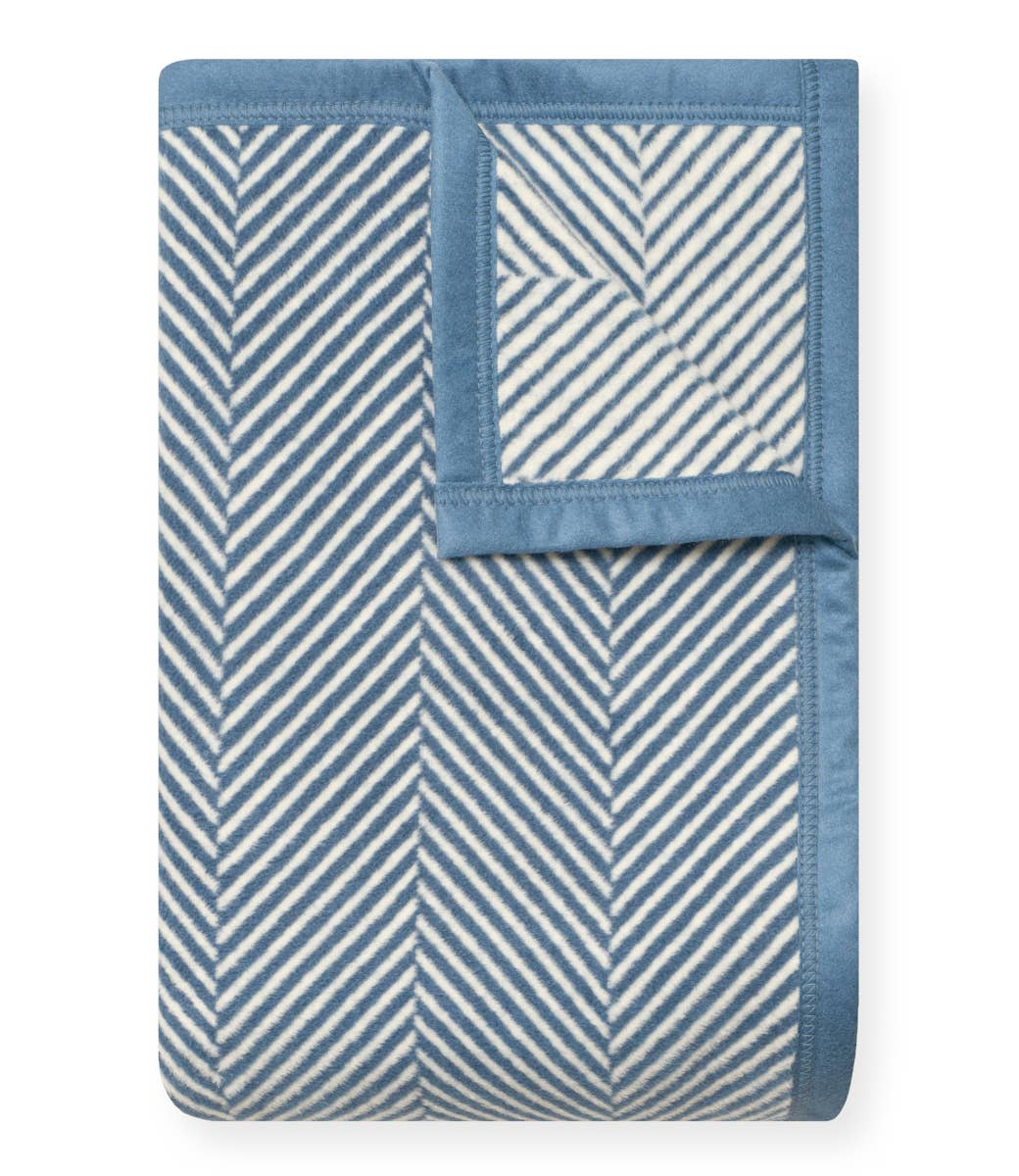 Harborview Herringbone Cornflower Blanket, Original