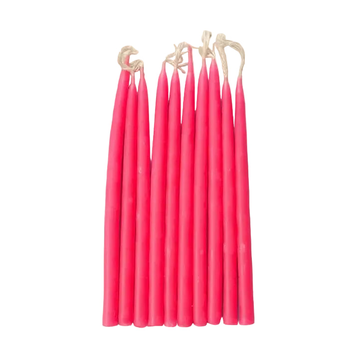 Bubblegum Pop Tapered Candles, Set of 10