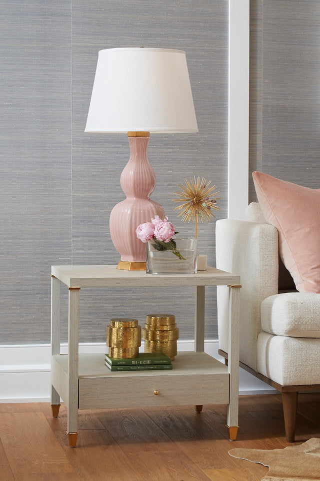 Delft Table Lamp, Peony Pink
