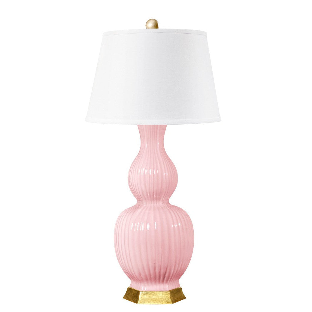 Delft Table Lamp, Peony Pink