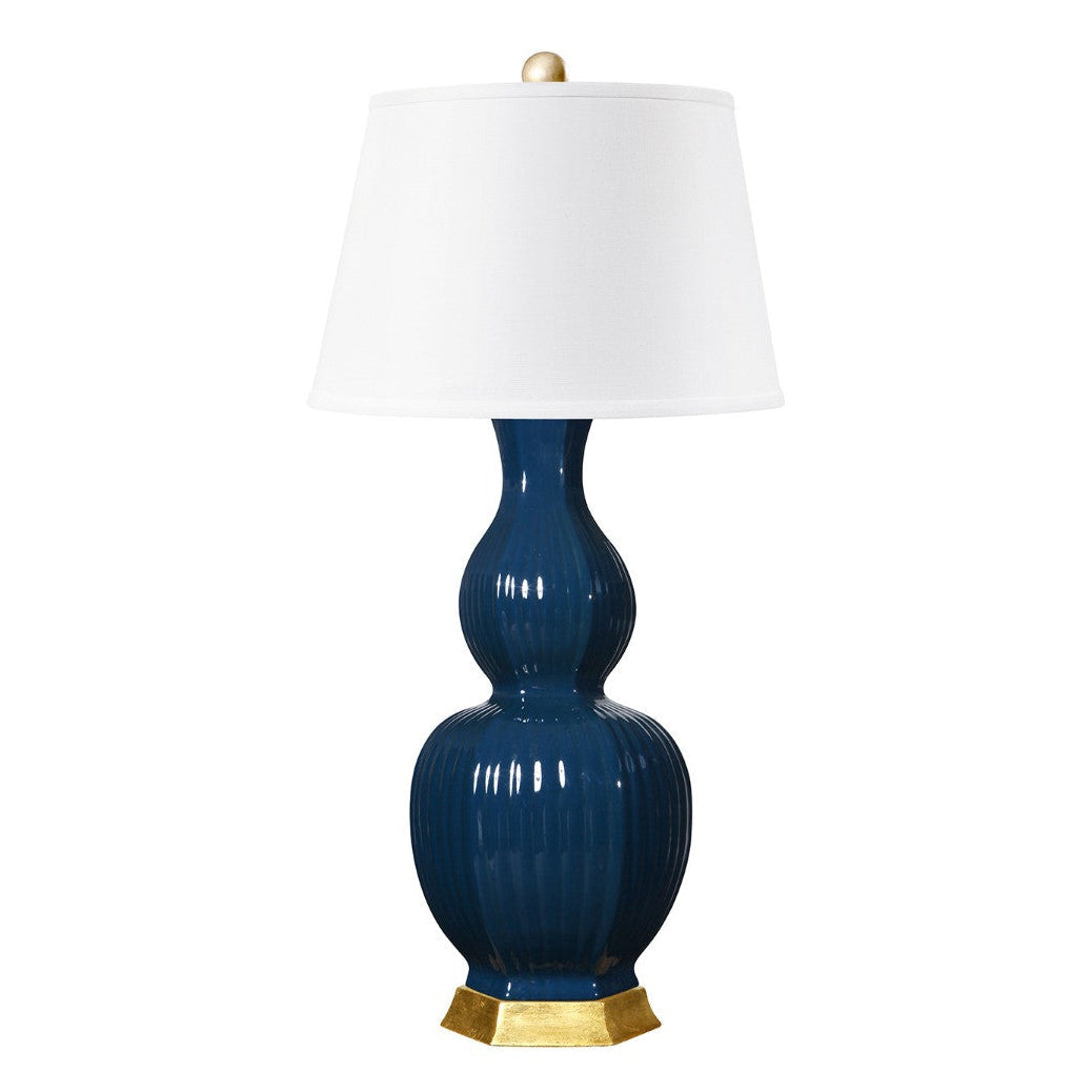 Delft Table Lamp, Navy Blue